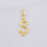 Pendant Letter S Balloon 0.8g / 1 1/4 in 18K Yellow Gold