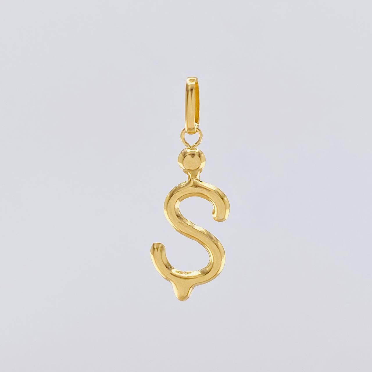 Pendant Letter S Balloon 0.8g / 3cm Yellow Gold 18K