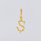 Pendant Letter S Balloon 0.85g / 1 1/4 in 18K Yellow Gold