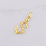 Pendant Letter S Balloon 0.8g / 1 1/4 in 18K Yellow Gold