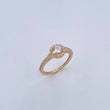 Halo Ring Churumbela Circle 2.3gr / T6 3/4 / White Zircons 18K Yellow Gold &