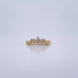 Crown Ring 1.2gr / T6 / White Zircons 18K Yellow Gold &