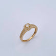Square Halo Ring 2.7gr / T6 / White Zircons 18K Yellow Gold &