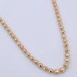 Cadena Militar 23.6gr / 61.5cm / 4mm Bolas Diamantadas Oro Amarillo 18K &