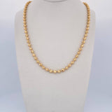 Cadena Militar 23.6gr / 61.5cm / 4mm Bolas Diamantadas Oro Amarillo 18K &