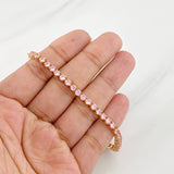Tennis Bracelet 11.15g / 6 1/4 in / 3.4mm Two-Tone White Rose 18K Gold