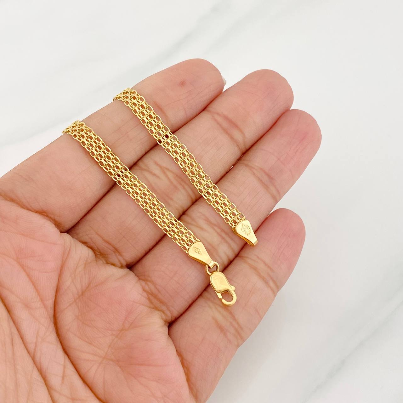 Pulso Chino 3.5g / 7 in / 4.5mm Oro Amarillo 18K