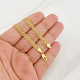 Pulso Chino 3.5g / 7 in / 4.5mm Oro Amarillo 18K