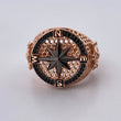 Cardinal Star Ring 9.25gr / Size 10 1/4 / Black Zircons Two-tone Black and Rose Gold 18K $