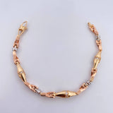 Bracelet Dubai 18.85gr / 17.5cm / 5.5mm White Zircons Three 18K Golds $