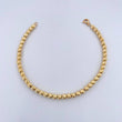 Bracelet Military Type 4.55gr / 19.1cm / 4mm Beads Yellow Gold 18K Diamantadas $