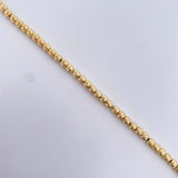Bracelet Military Type 4.55gr / 19.1cm / 4mm Beads Yellow Gold 18K Diamantadas $