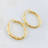 Candongas Mary Ovalada 2.55gr / 1 1/4 in / Oro Amarillo 18K ©