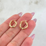Kari Hoop Earrings 1.15gr / 1/2 in / 18K Gold ©