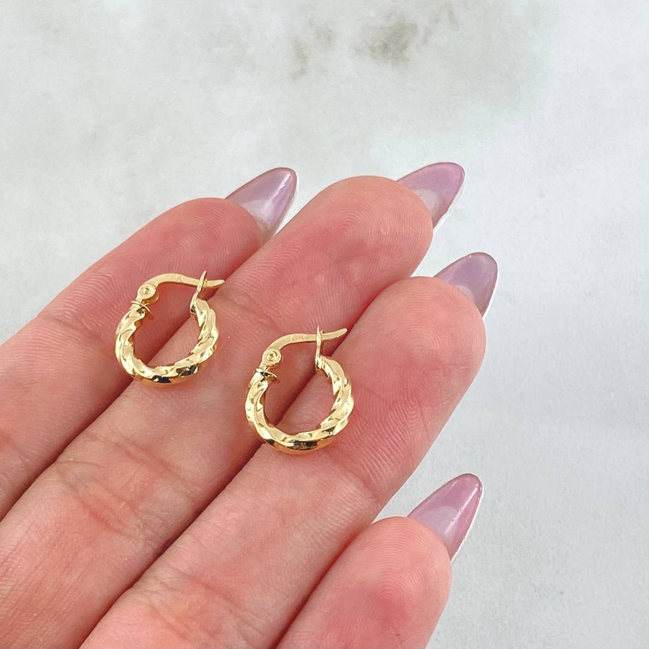Candongas Lupe 1gr / 1/2 in / Oro Amarillo 18K ©