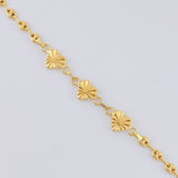 Gc Heart Diamond Cut Bracelet 2.45 g / 7 1/4 in / 3.2 mm 18K Yellow Gold