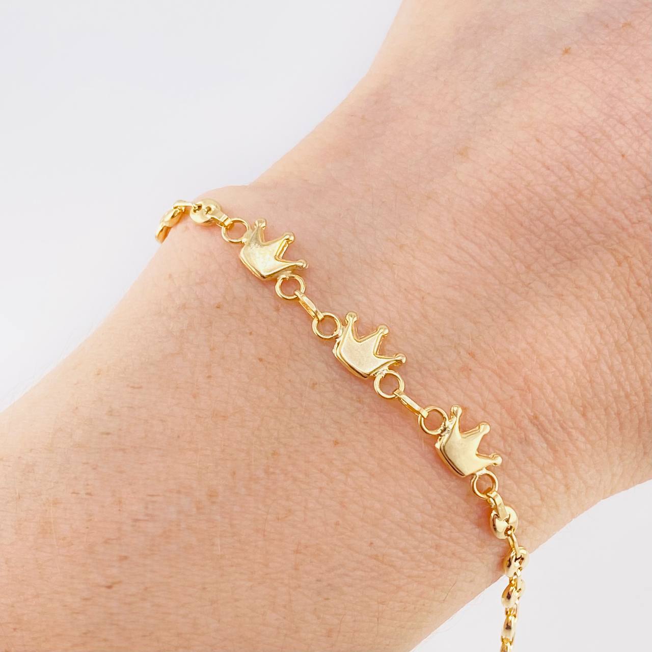 Bracelet Gc Corona 2.3 g / 7 1/2 in / 3.2 mm Yellow Gold 18K