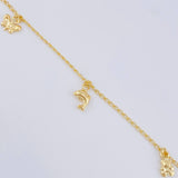 Pulso Espiga Dijes 2.35 g / 7 1/2 in / 1.4 mm Oro Amarillo 18K