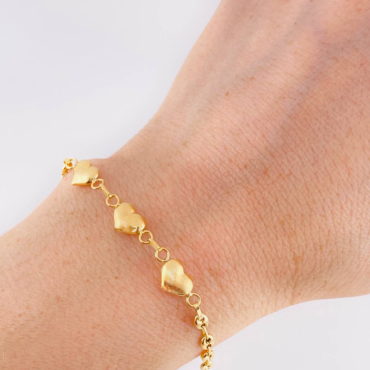 Bracelet Gc Heart 2.55 g / 8 in / 3.2 mm Yellow Gold 18K