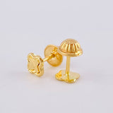 Topos Flor Trebol 0.6 g / in / 5 mm Oro Amarillo 18K