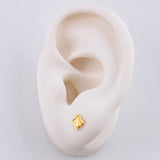 Topos Trebol Diamantado 0.45 g / in / 5 mm Oro Amarillo 18K