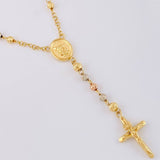 San Miguel Rosary 10.55 g / 22 1/2 in / 4 mm Three Golds 18K