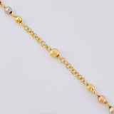 San Miguel Rosary 10.55 g / 22 1/2 in / 4 mm Three Golds 18K