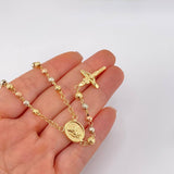 San Miguel Rosary 10.55 g / 22 1/2 in / 4 mm Three Golds 18K