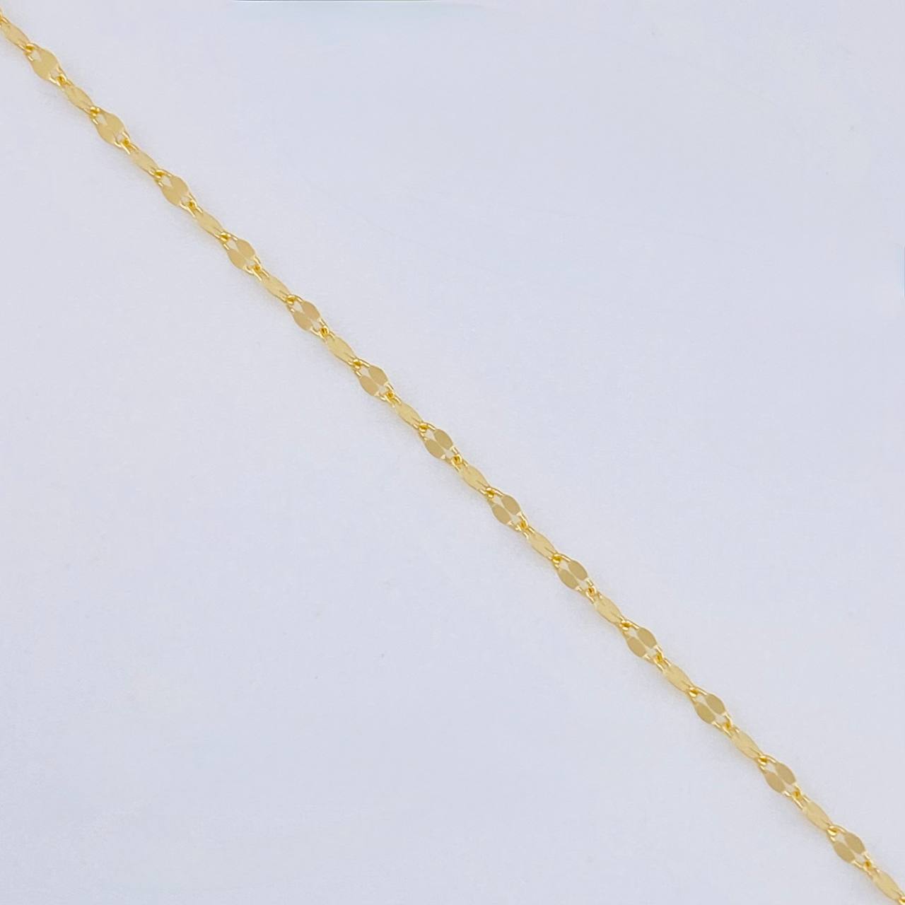 Set Mirror Flower Chain + Pendant Bear Ts / 1.25gr / 18 in 18K Yellow Gold
