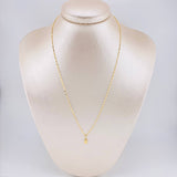 Set Mirror Flower Chain + Pendant Bear Ts / 1.25gr / 18 in 18K Yellow Gold
