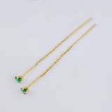 Stud Earrings Chain Long 0.95 g / 2 1/4 in 18K Yellow Gold