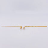 Stud Earrings Chain Long 0.95 g / 2 1/4 in 18K Yellow Gold