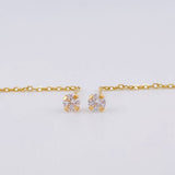 Stud Earrings Chain Long 0.95 g / 2 1/4 in 18K Yellow Gold