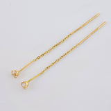 Stud Earrings Chain Long 0.95 g / 2 1/4 in 18K Yellow Gold
