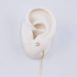 Stud Earrings Chain Long 0.95 g / 2 1/4 in 18K Yellow Gold
