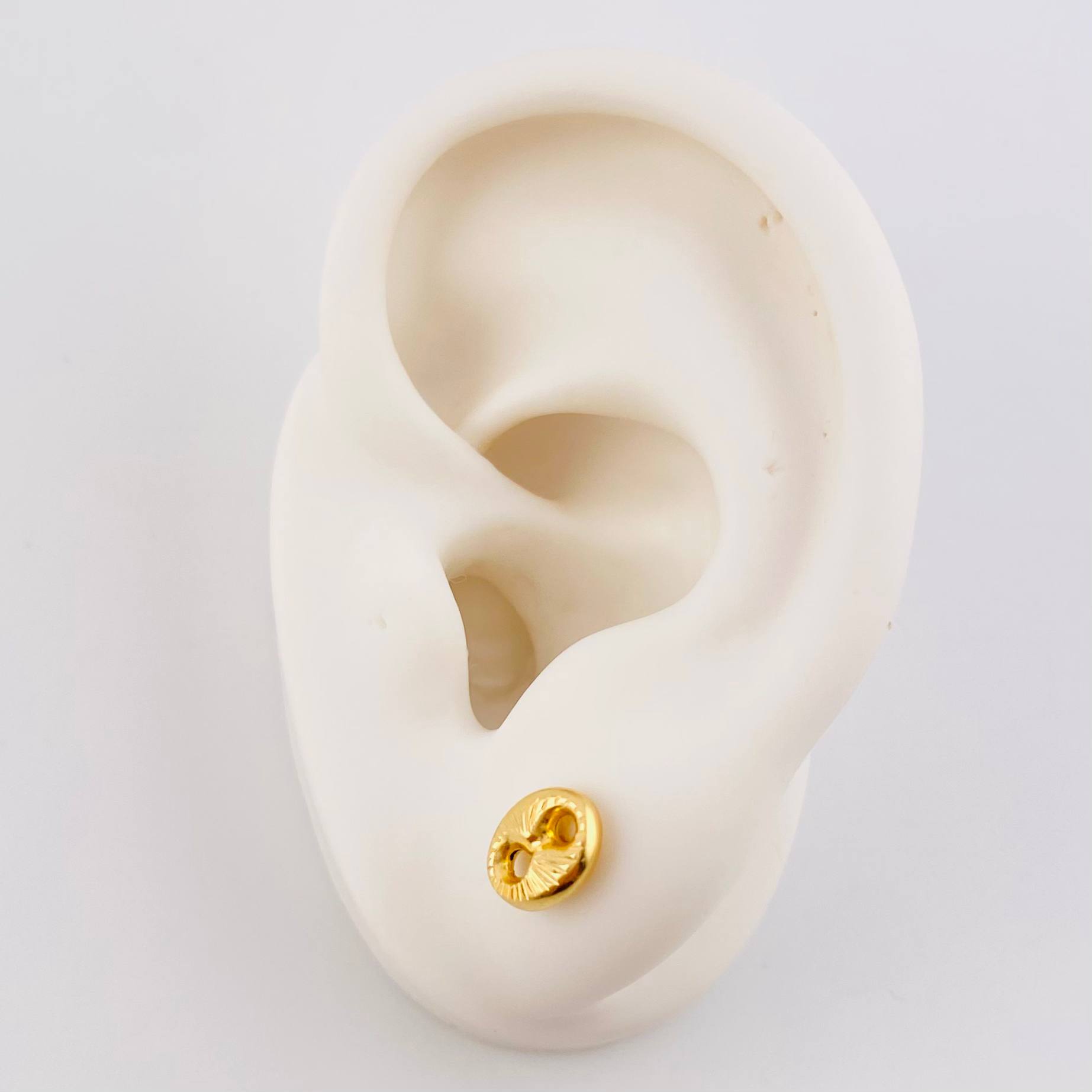 Topos GC Diamantado 0.75gr / 8mm Oro Amarillo 18K