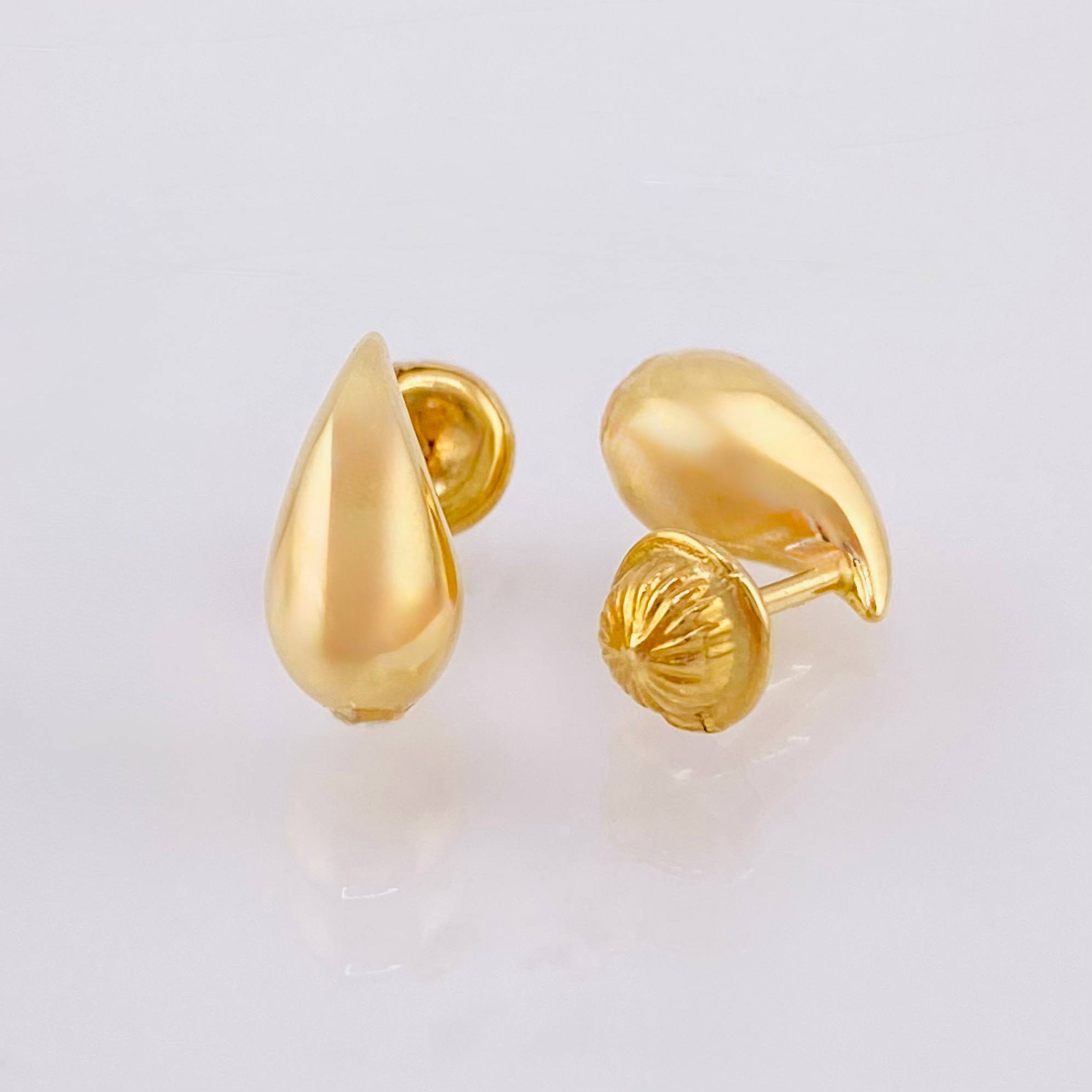 Stud Earrings Drop 0.85 g / in / 10.2 mm Yellow Gold 18K