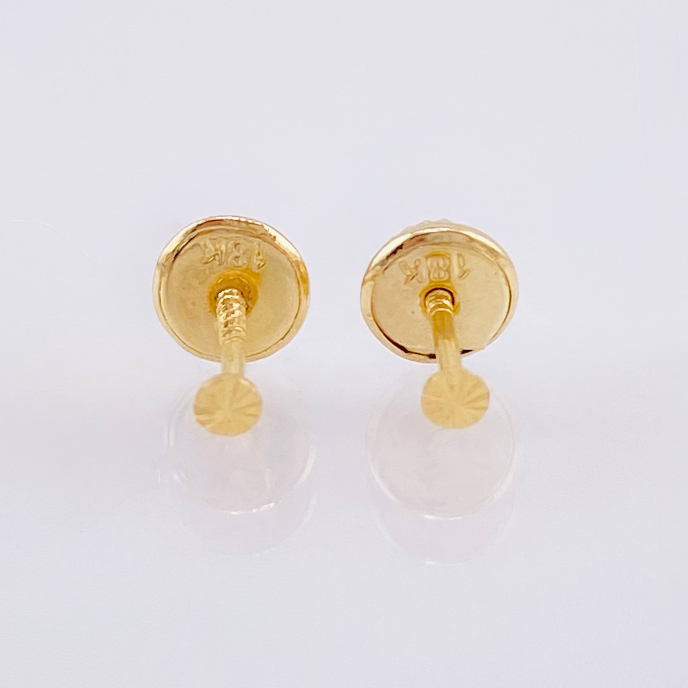 Circle Stud Earrings 0.4gr / 2.3mm Yellow Gold 18K