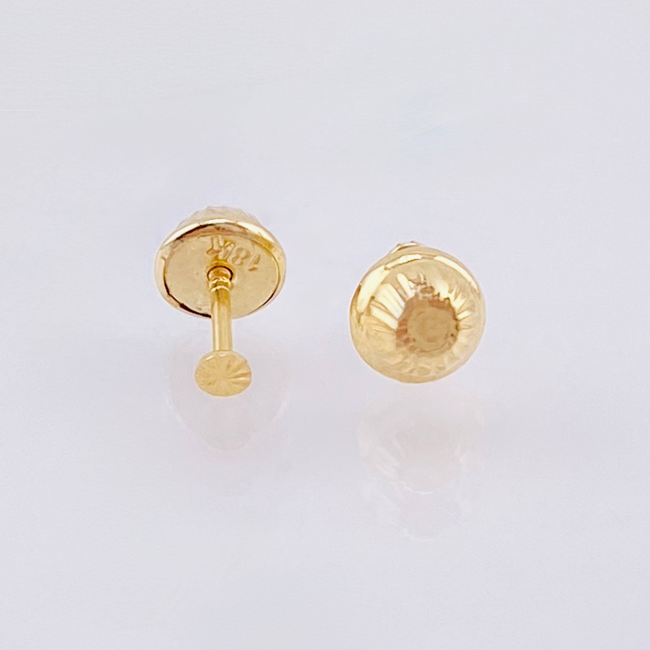 Circle Stud Earrings 0.4gr / 2.3mm Yellow Gold 18K