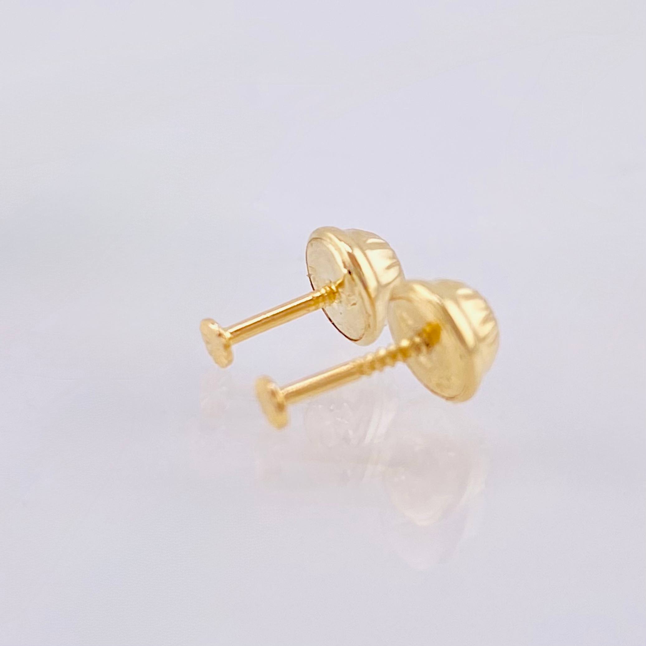 Circle Stud Earrings 0.4gr / 2.3mm Yellow Gold 18K