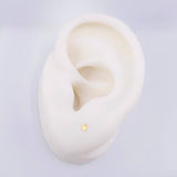 Circle Stud Earrings 0.4gr / 2.3mm Yellow Gold 18K