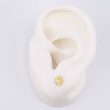 Topos Circulo Halo 0.95gr / 5.5mm Oro Amarillo 18K