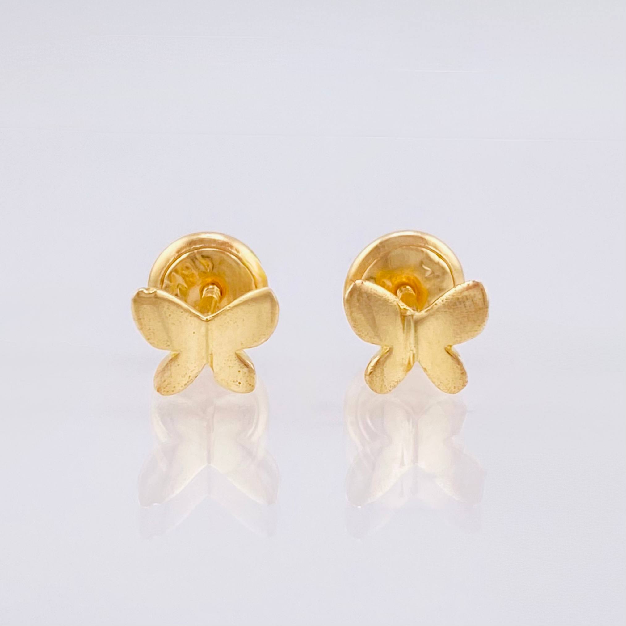 Topos Mariposa 0.7gr / 5mm Oro Amarillo 18K