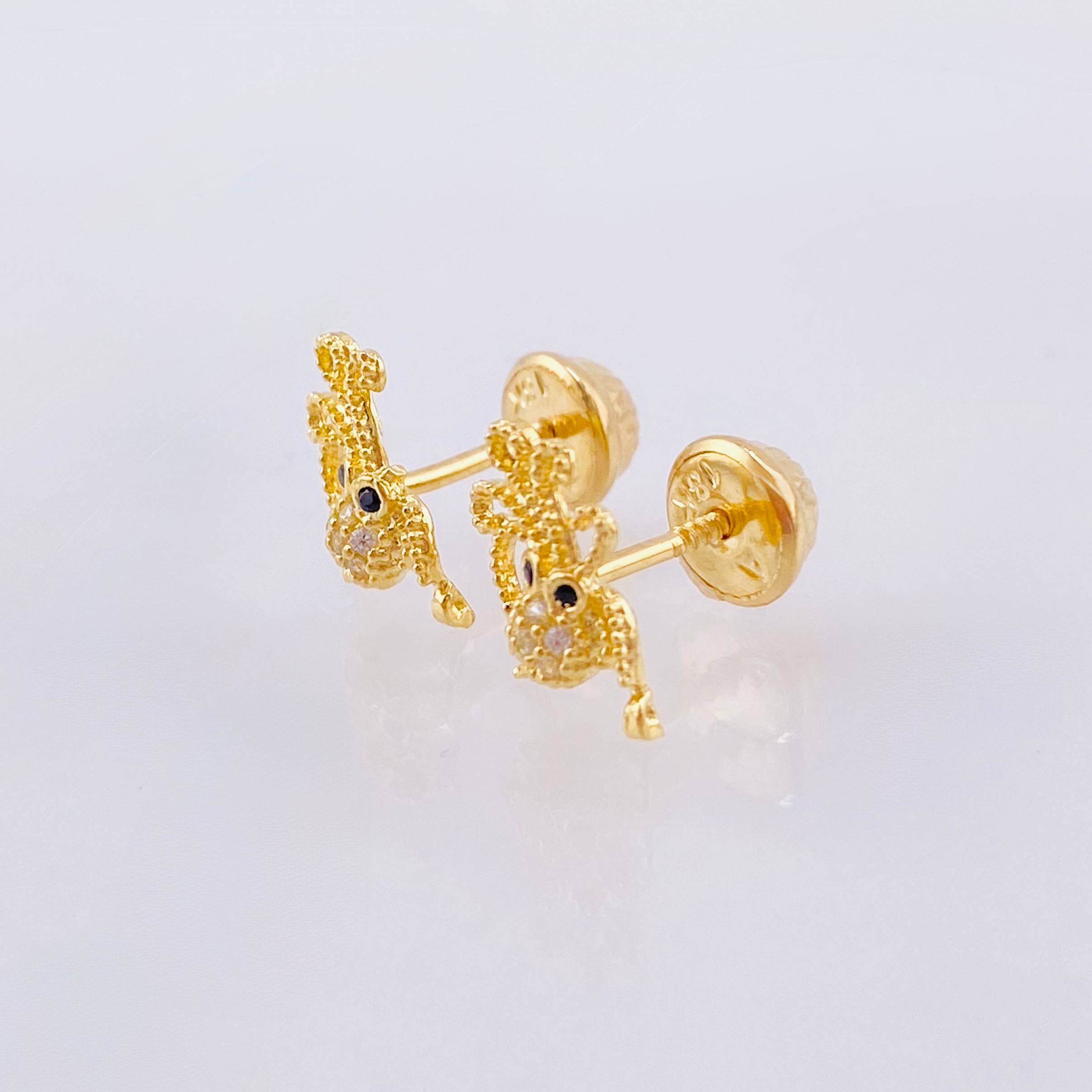 Topos Pulpo 1.05gr / 8mm Oro Amarillo 18K