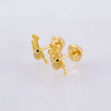 Topos Pulpo 1.05gr / 8mm Oro Amarillo 18K