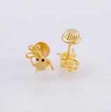 Topos Pulpo 1.05gr / 8mm Oro Amarillo 18K