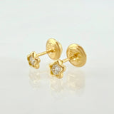 Topos Estrella Brillante 0.65gr / 4mm Oro Amarillo 18K