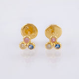 Topos Trío 0.55gr / 4.6mm Oro Amarillo 18K