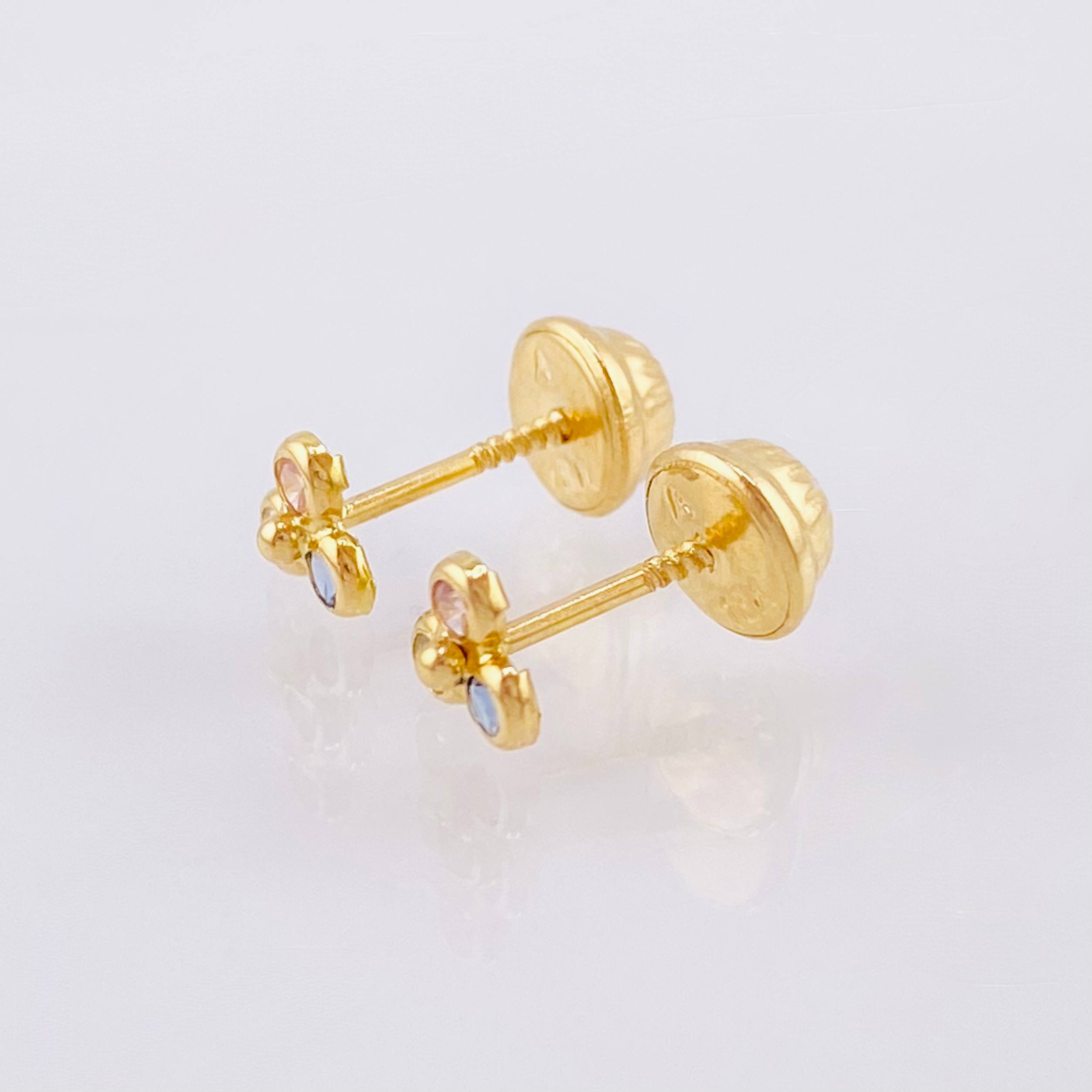 Topos Trío 0.55gr / 4.6mm Oro Amarillo 18K