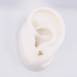 Topos Trío 0.55gr / 4.6mm Oro Amarillo 18K